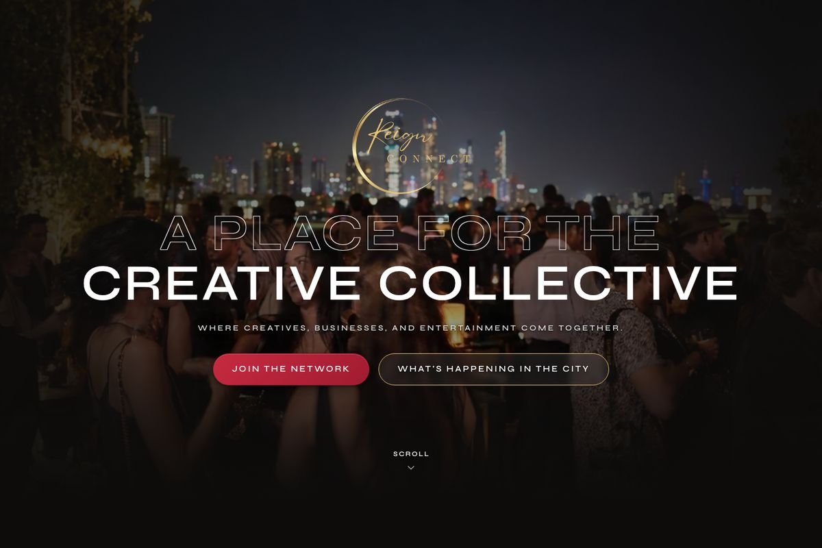 Reign Connect website homepage